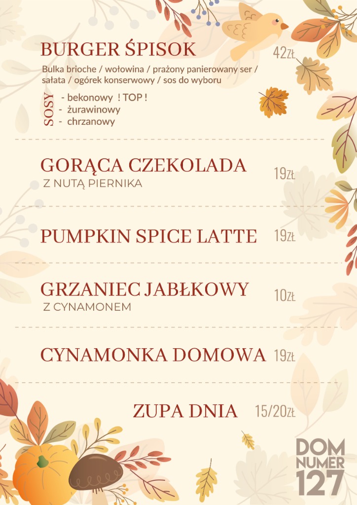 Grafika menu sezonowego 2